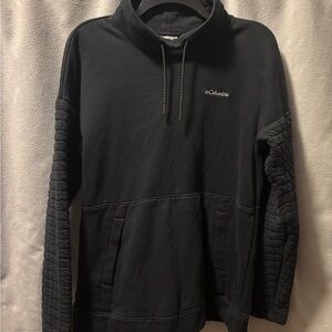 Columbia Black Hooded Pullover with Subtle Logo